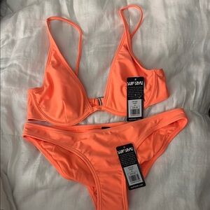 Surf Style Orange Bikini Vibrant Swimwear